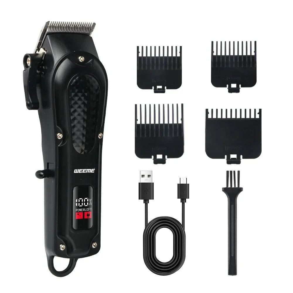 USB rechargeable hair clipper and beard trimmer kit